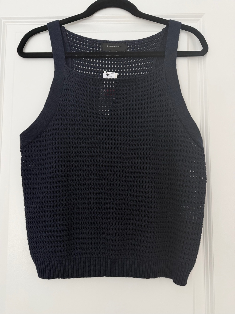 Banana Republic Navy Crochet Knit Tank Top